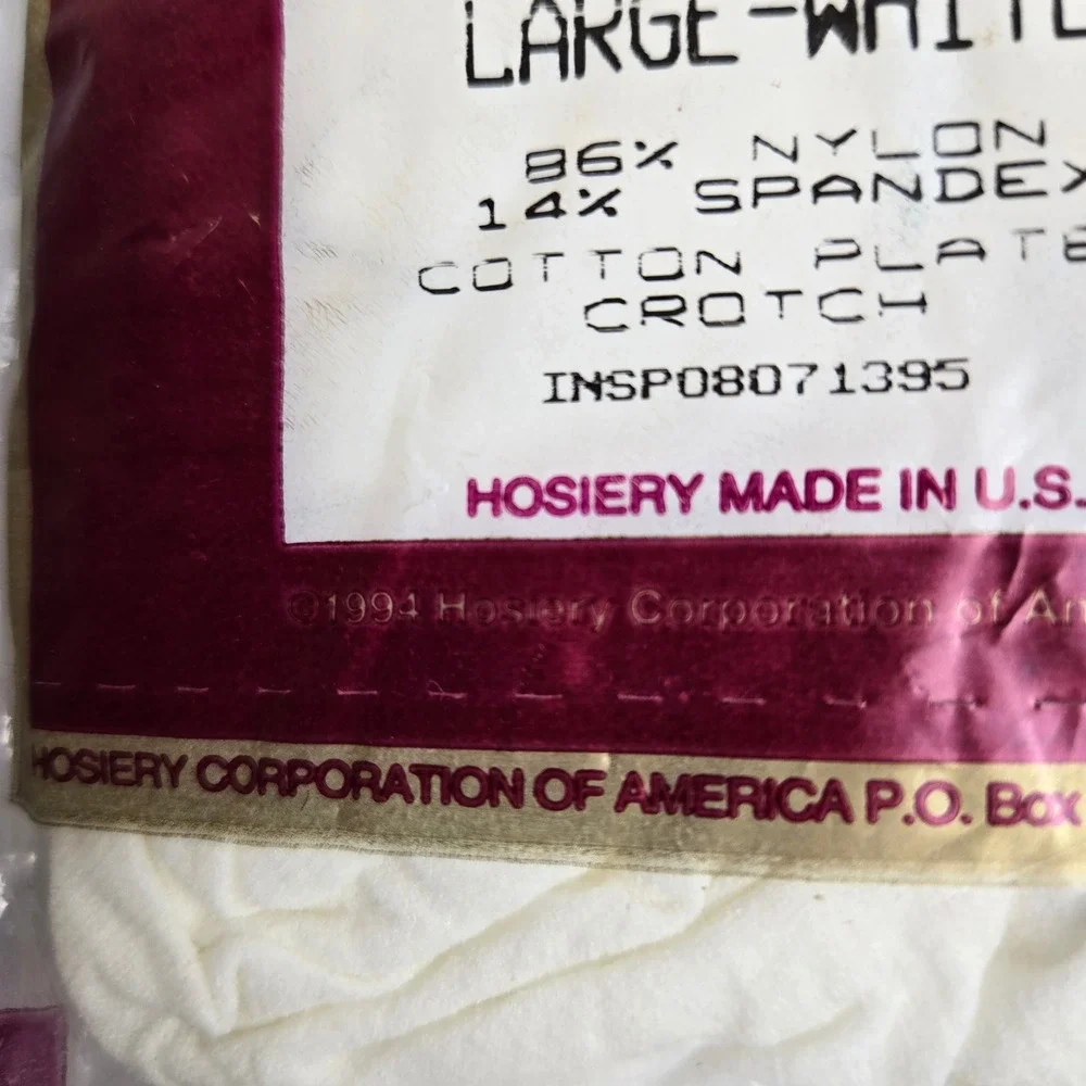 Silkies TLC Support Pantyhose Lot of‎ 6 Vintage, Nylon Spandex, White Large, New
